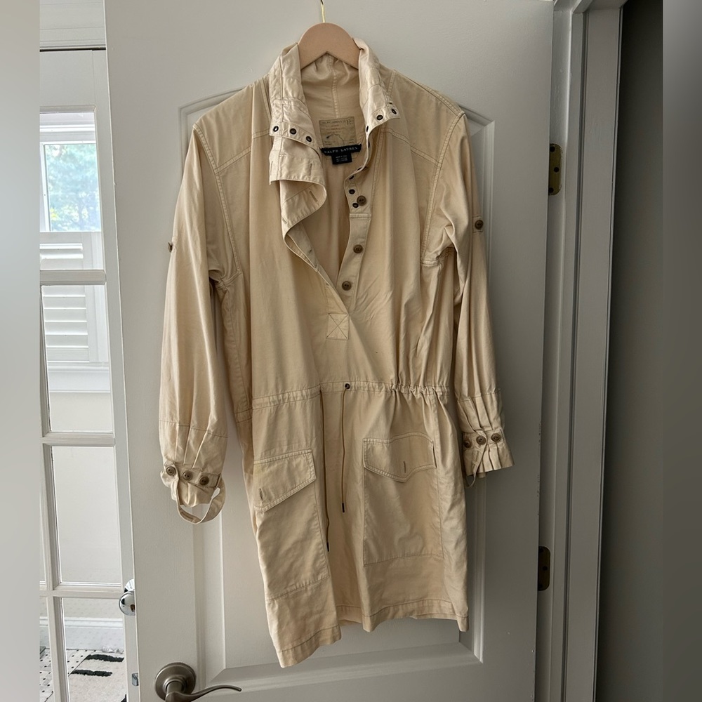 Ralph Lauren Collection -Safari Snap Front Mini Dress size XS 2